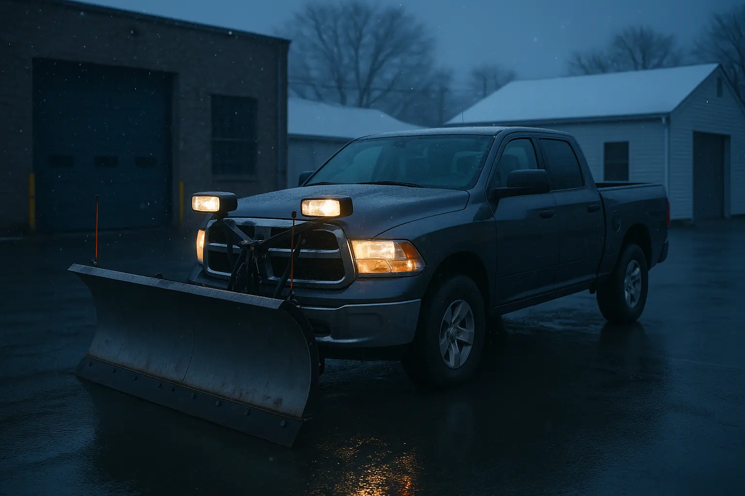 Plow truck ready for winter work