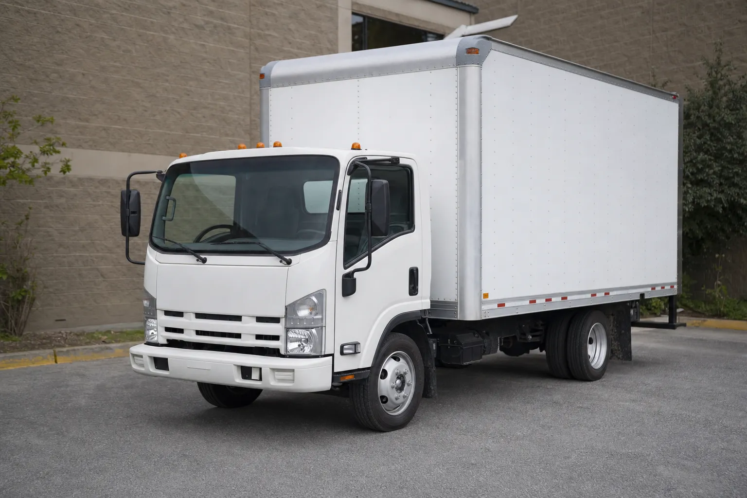 White small box truck